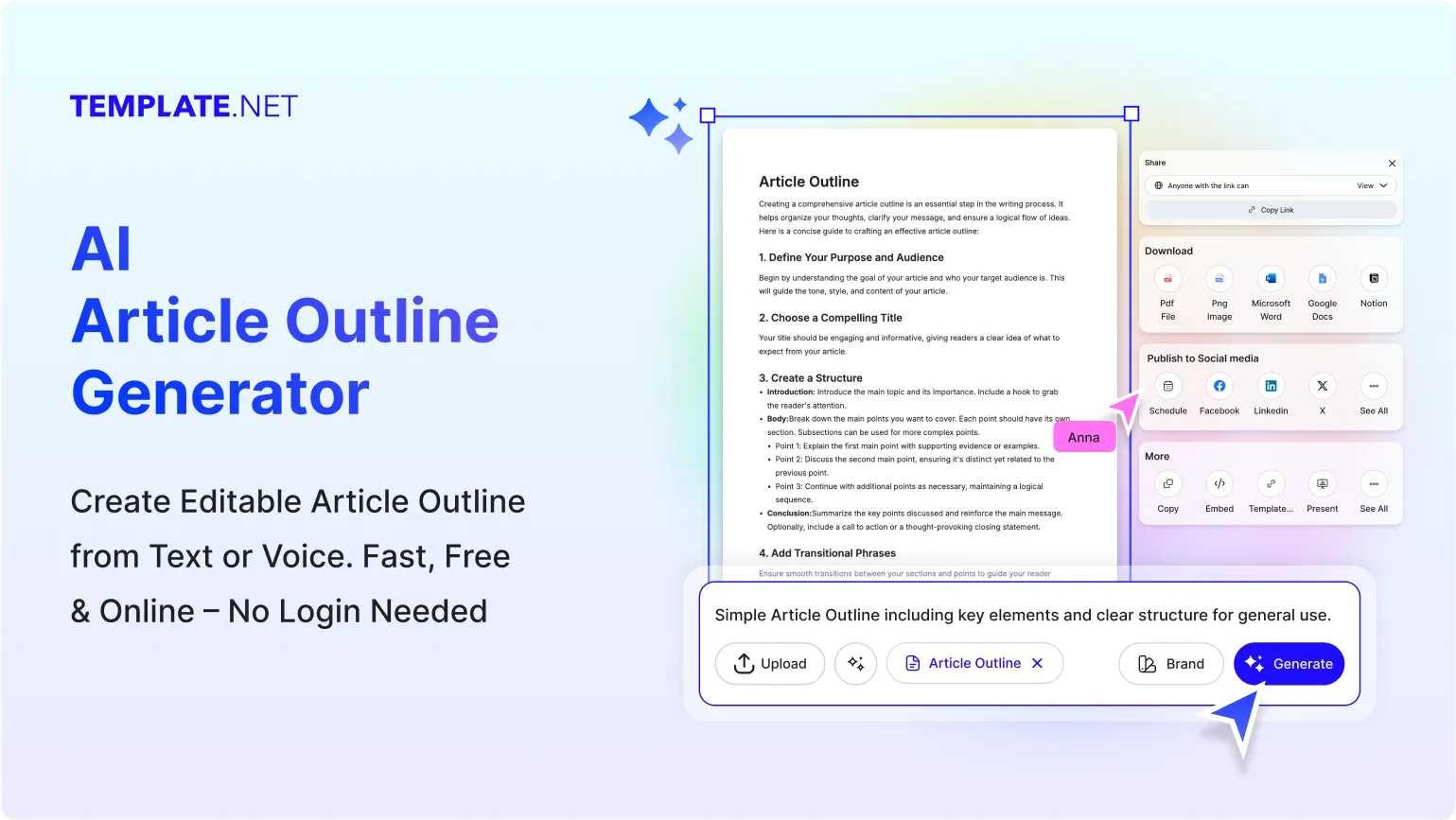 Free AI Article Outline Generator, Free Article Outline Maker Online